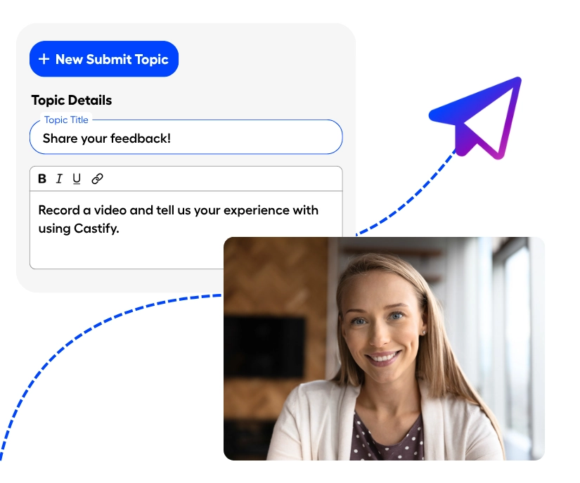 Engage your users and collect video feedback.