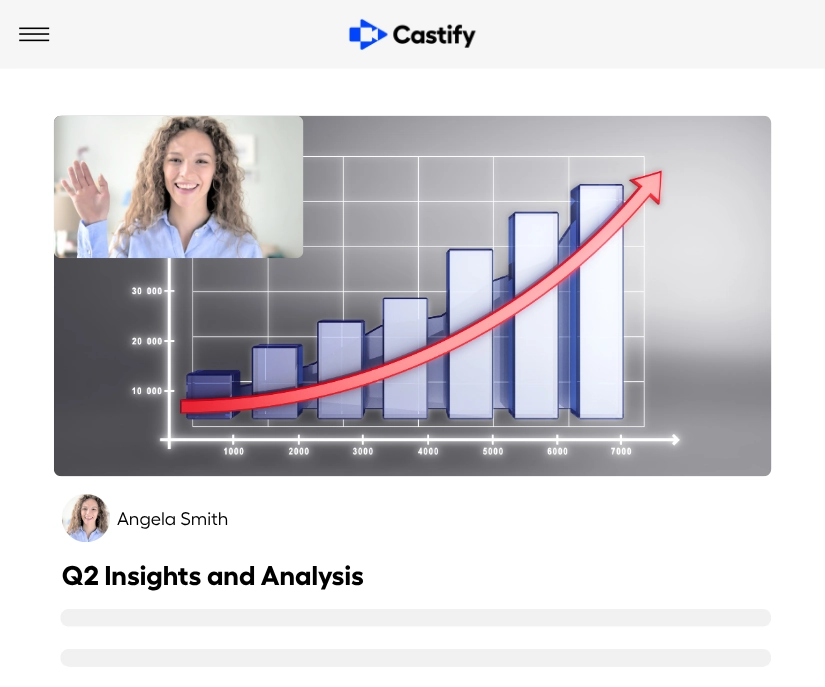 Communicate ideas and recommendations clearly with video.