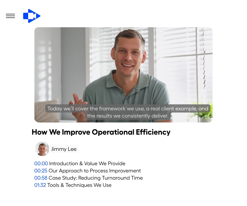 Record content that demonstrate your expertise.