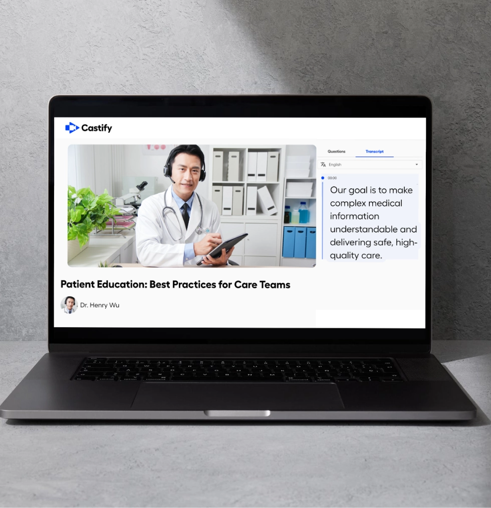 Help your team improve patient care and staff training with video.