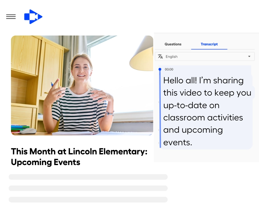 Send video updates to your families to keep them engaged.