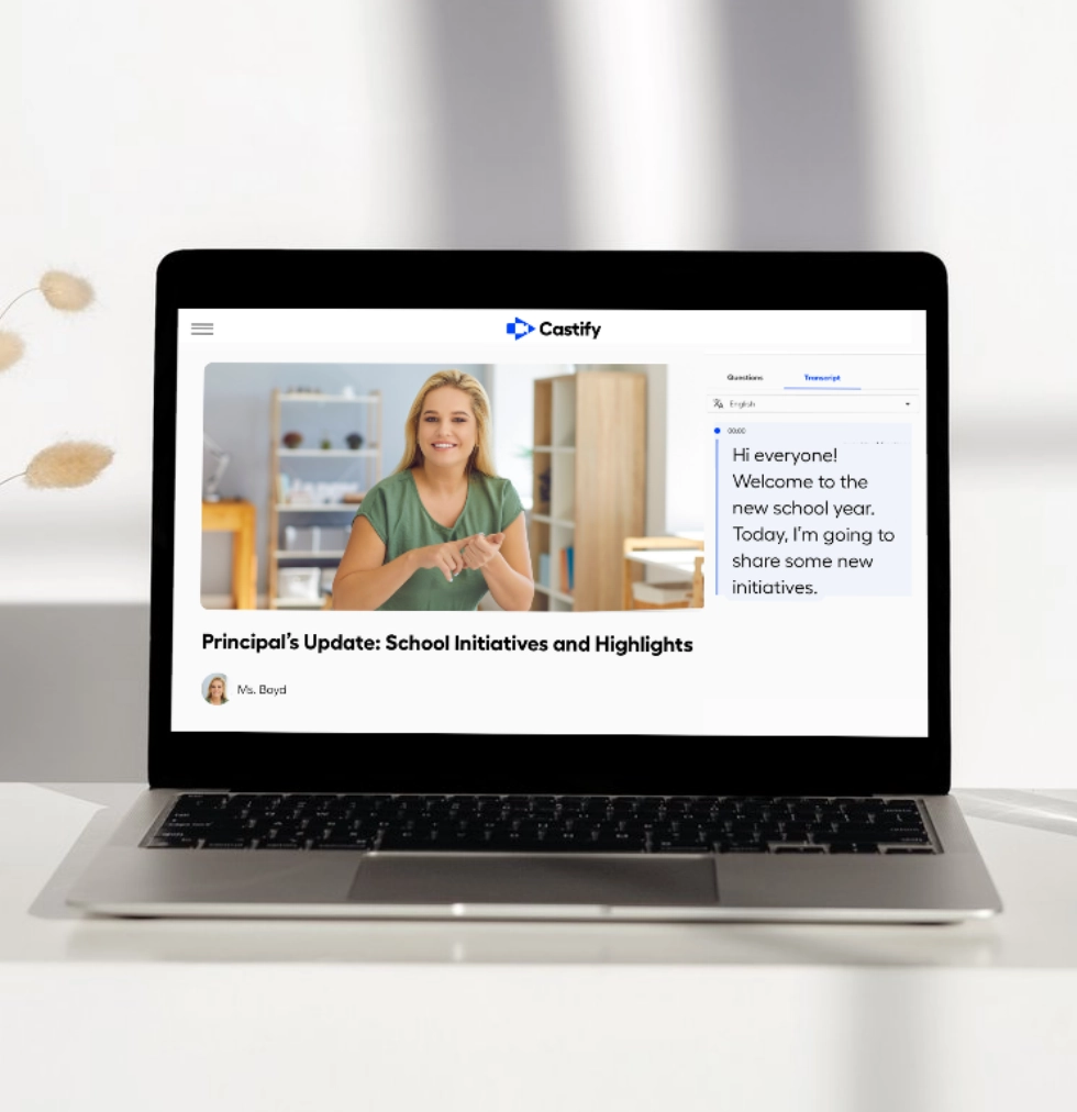 Communicate clearly with staff and families through video.