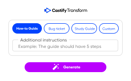 Turn videos into documentation in seconds.