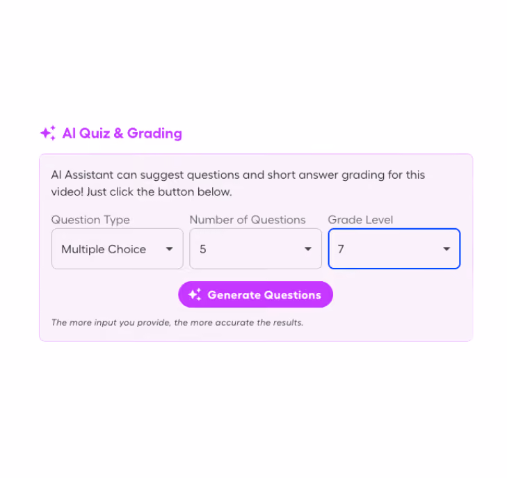 Quiz Creation to Differentiate