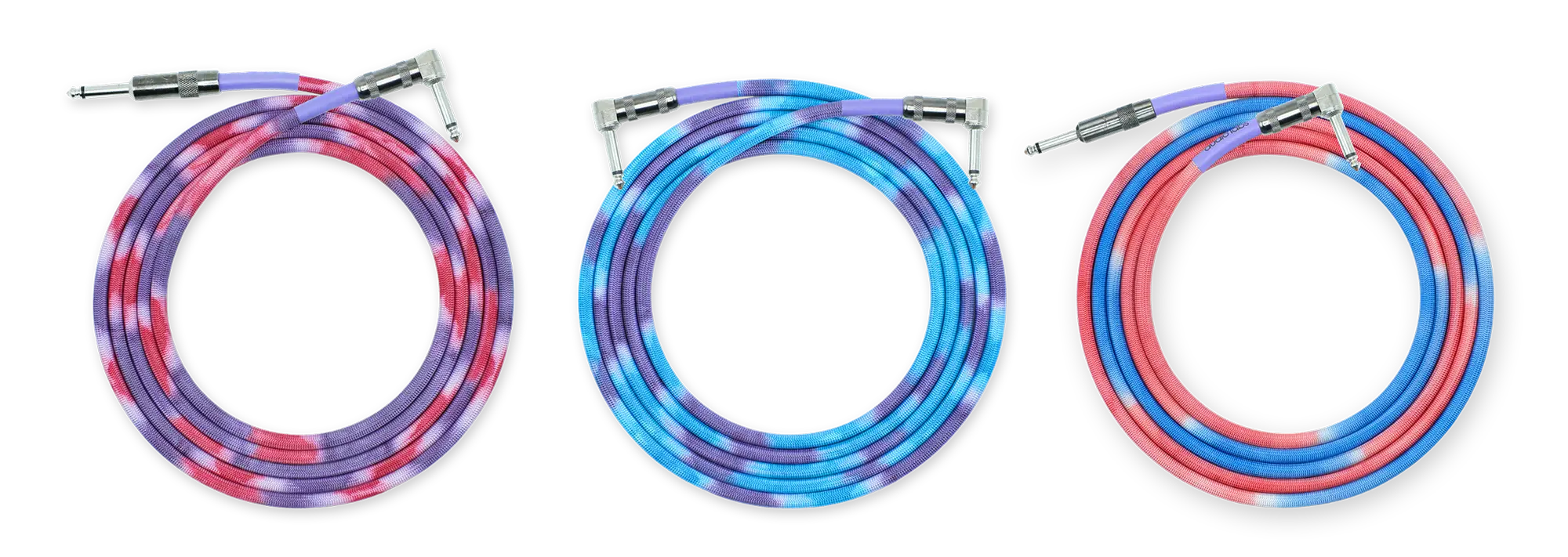 trio tie-dyed cables