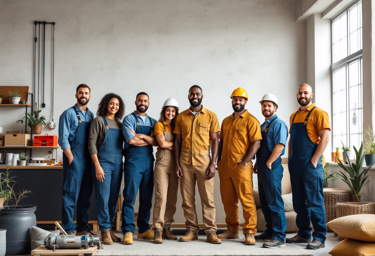 image of maintenance service team at work (for a property management company)