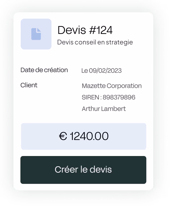 Devis mockup