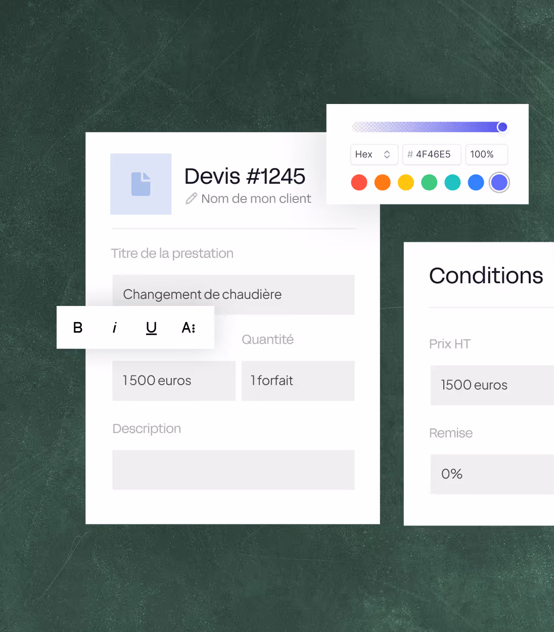 Mockup saas quote