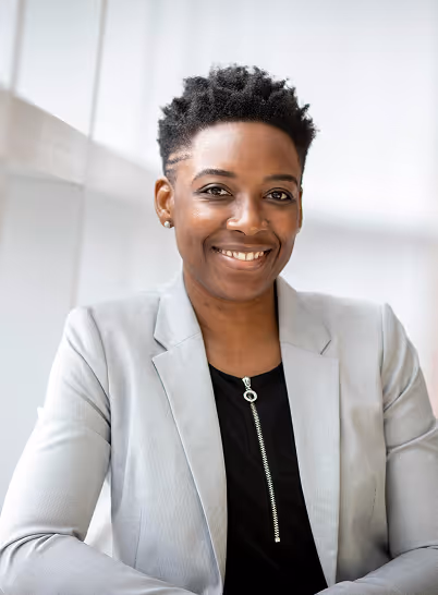 Black woman smiling