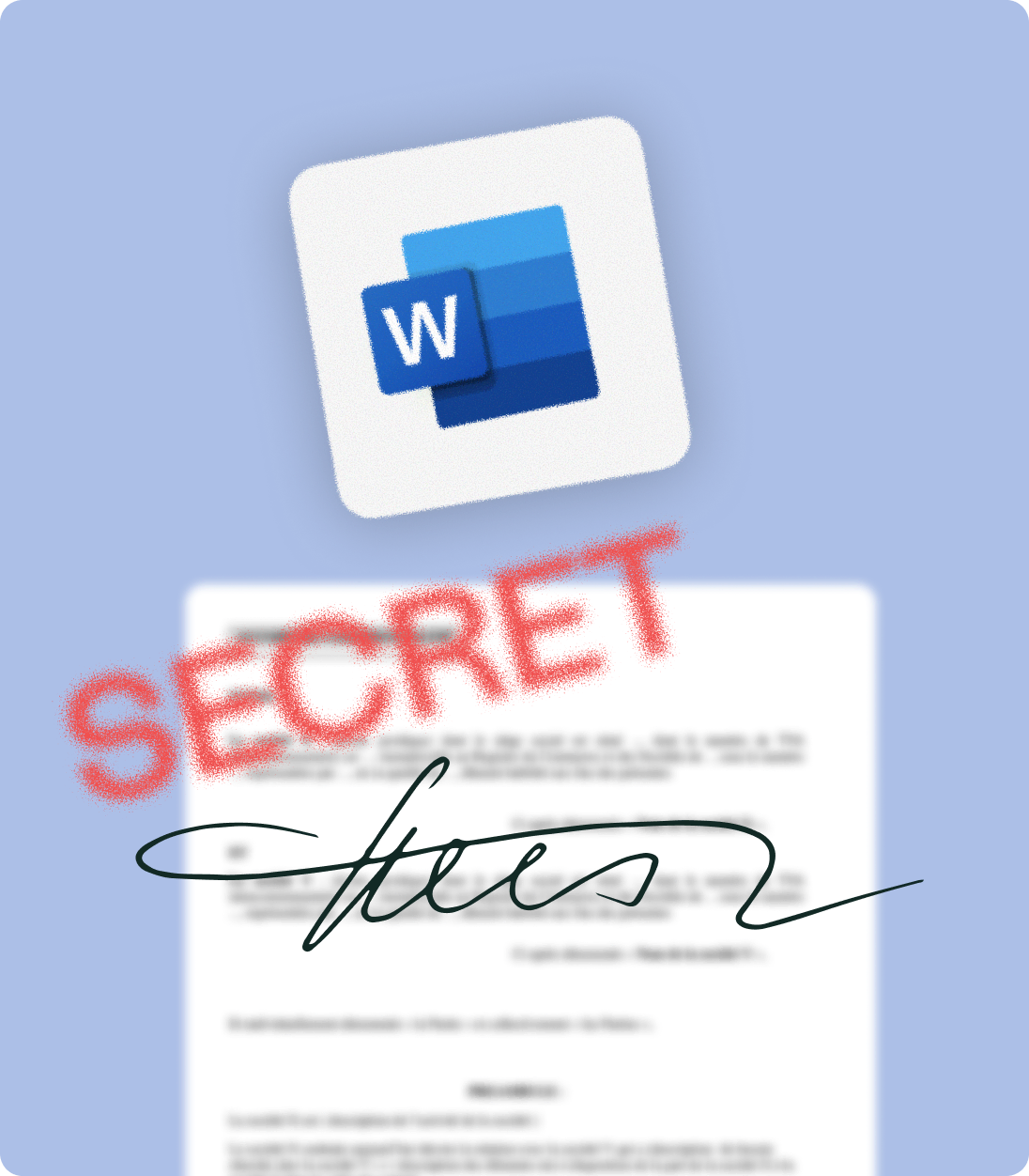 Secret et signature accord de confidentiatlité WORD