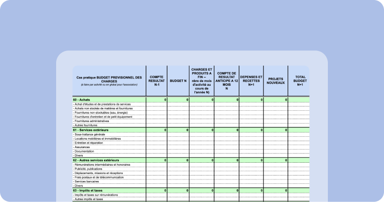 modele budget previsionnel