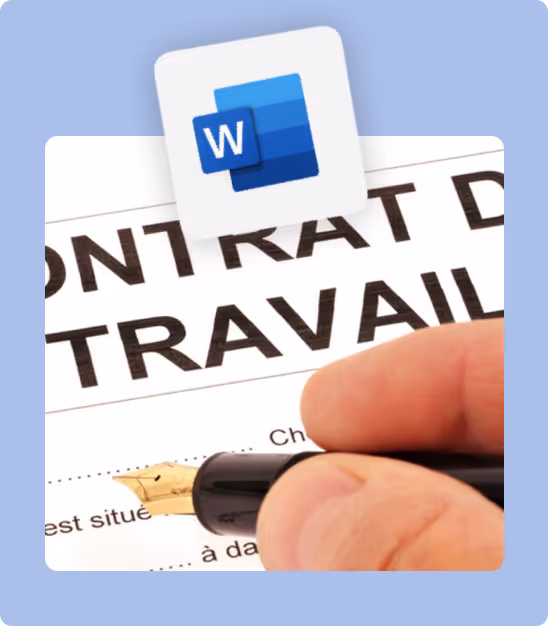 contrat de travail word