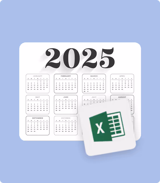 calendrier 2025 excel