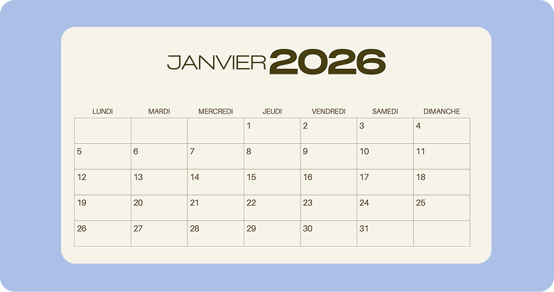 calendrier 2026