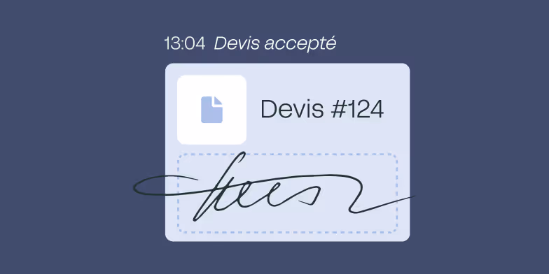 illustration de devis envoyé et signé