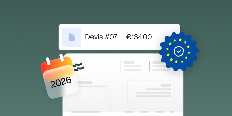 facture avec un label européen et un calendrier 2026