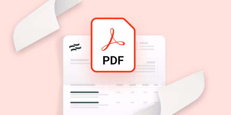 devis feuille de papier avec un icone PDF