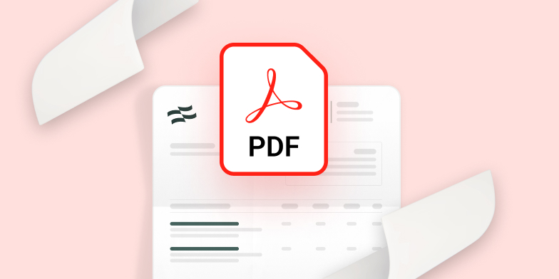 devis feuille de papier avec un icone PDF