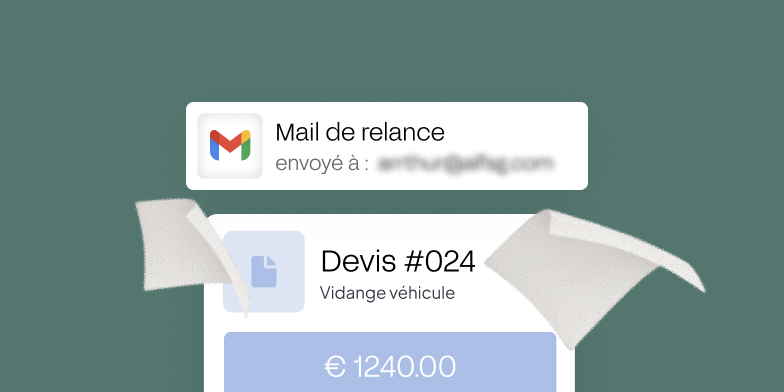facture et mail de relance