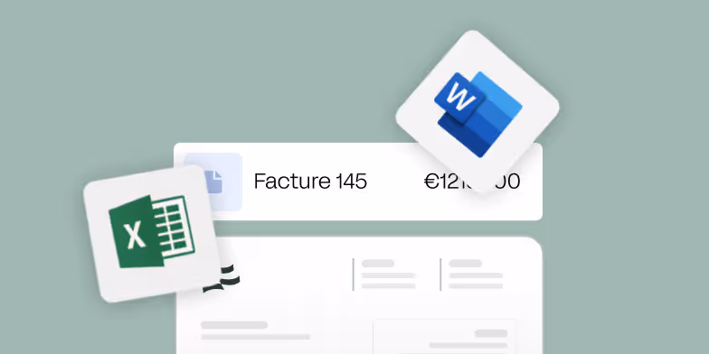 facture 2025 word et excel logo