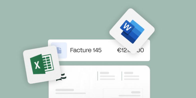 facture 2025 word et excel logo