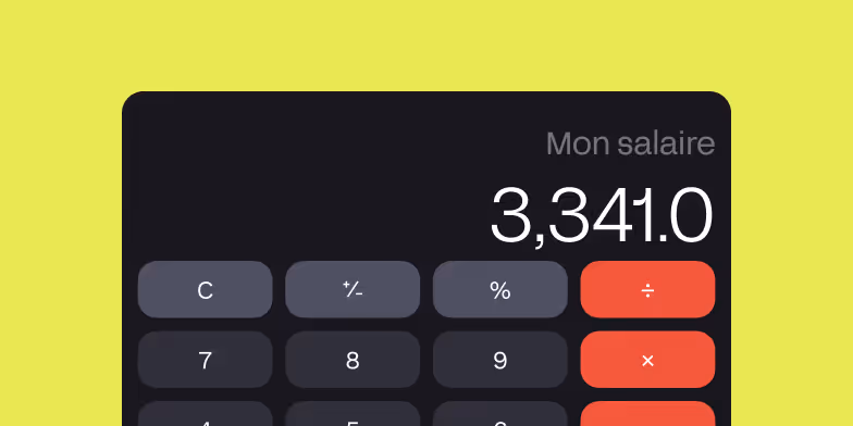 calculatrice jaune freelance