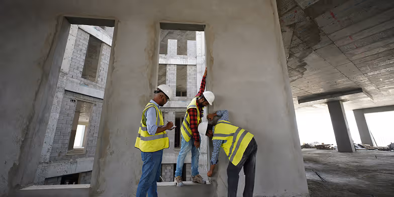 3 HOMME BTP sur un chantier