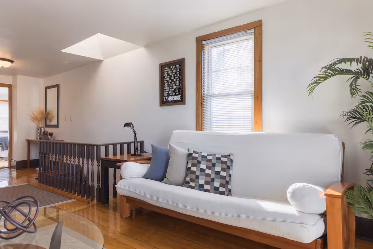 living room with futon