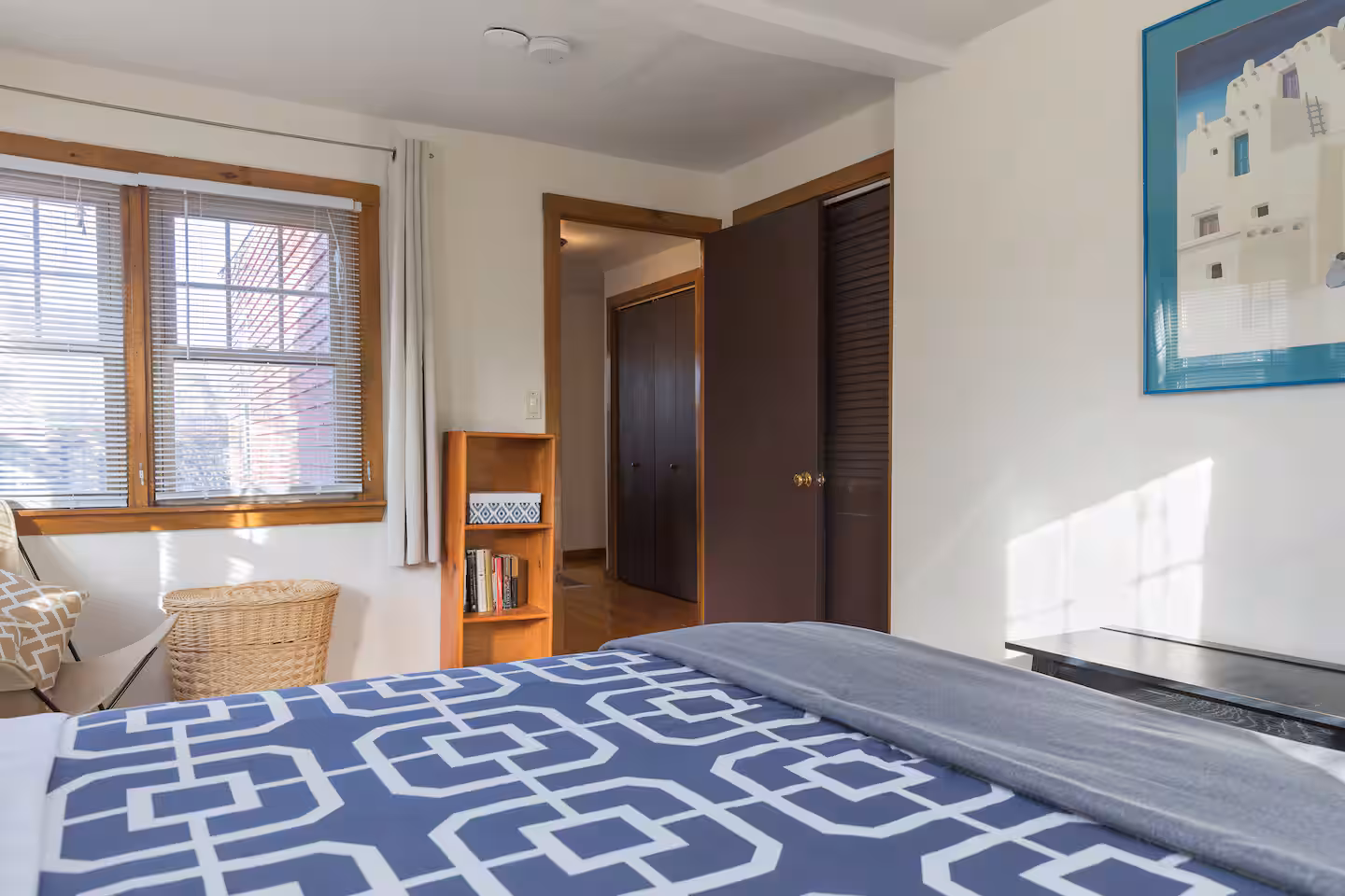 shot of bedroom facing door