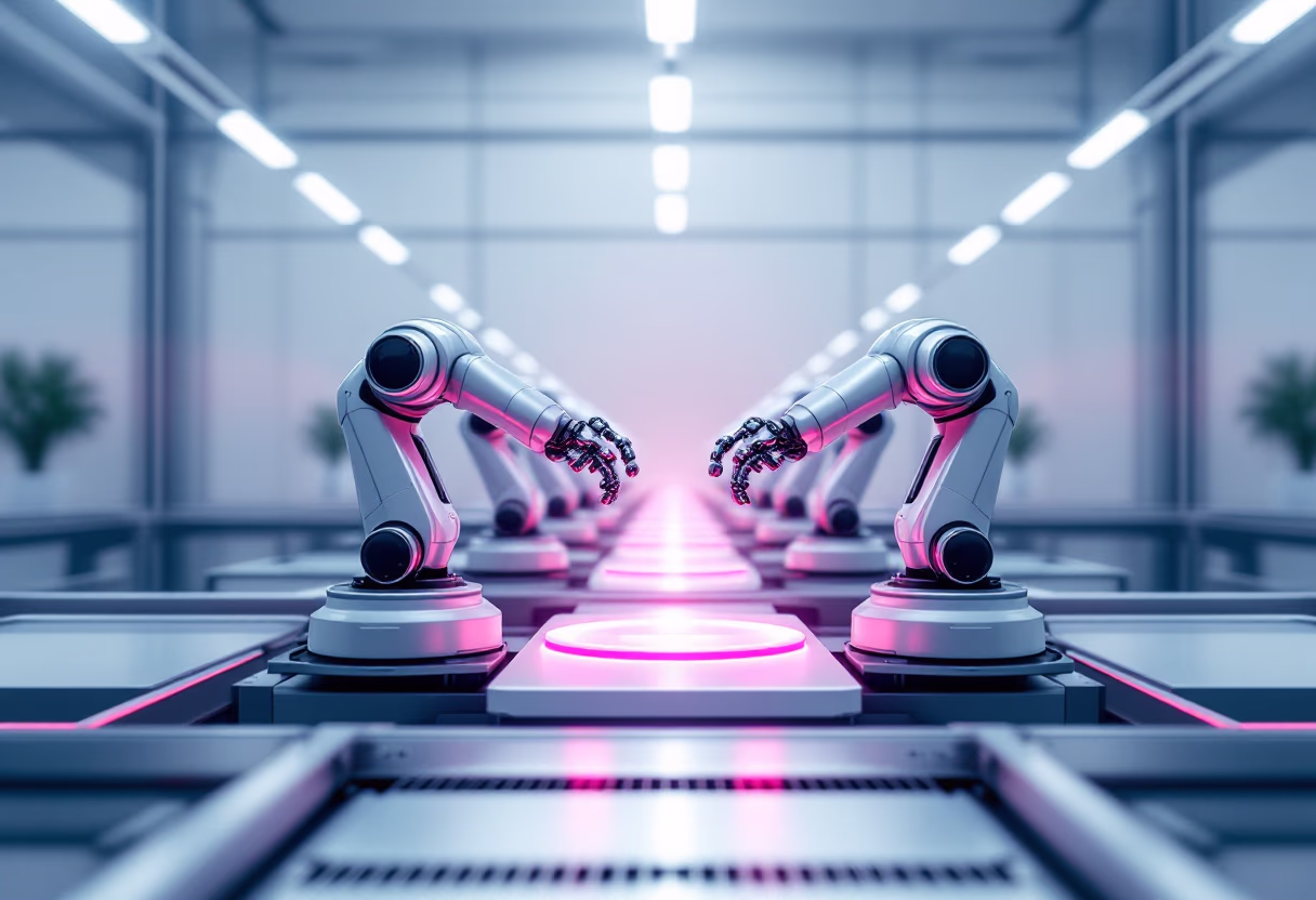 image of assembly line in a manufacturing plant