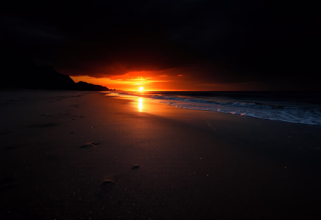 image of beach sunset (for a wedding planning service) [background image]