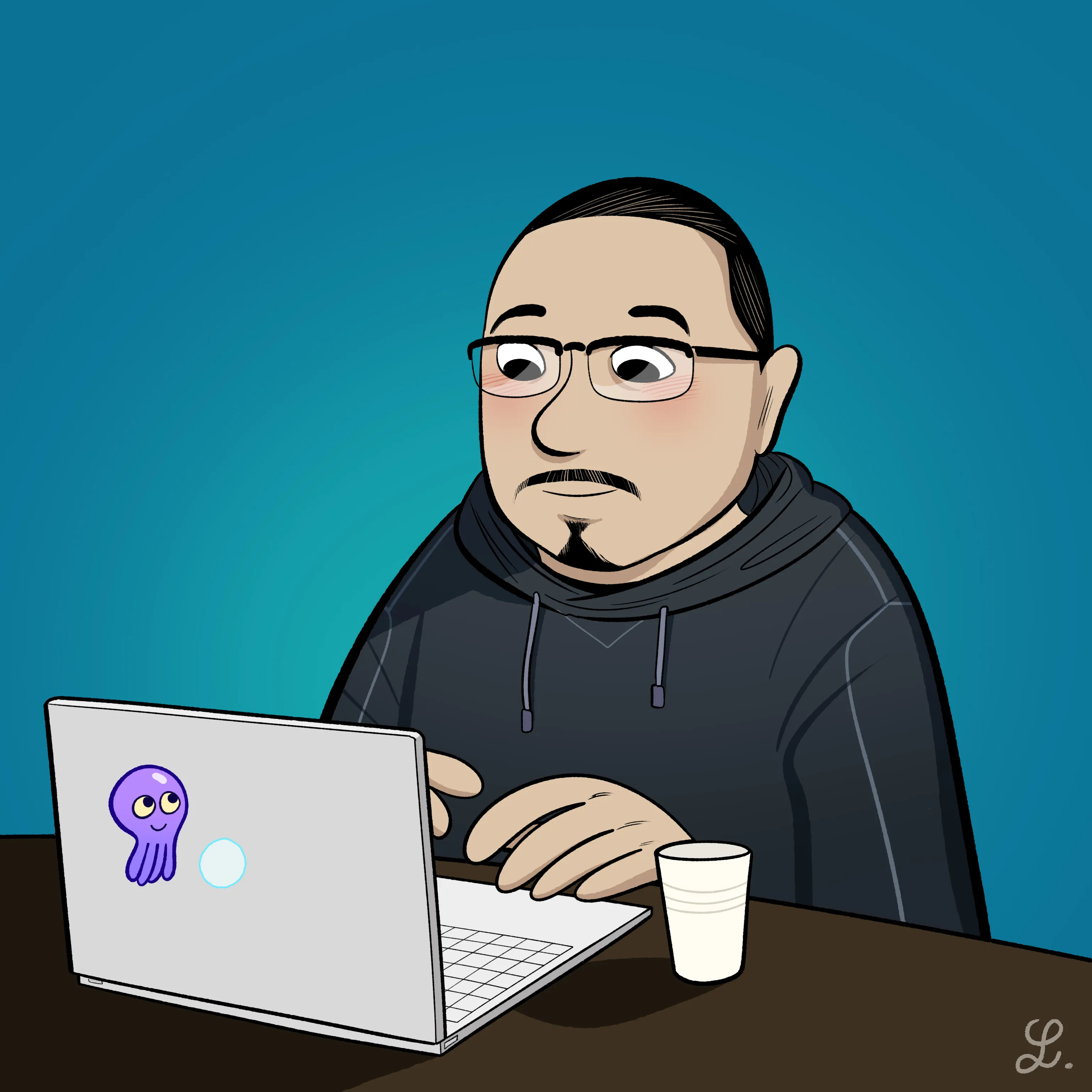 Sketch of Juan Romero