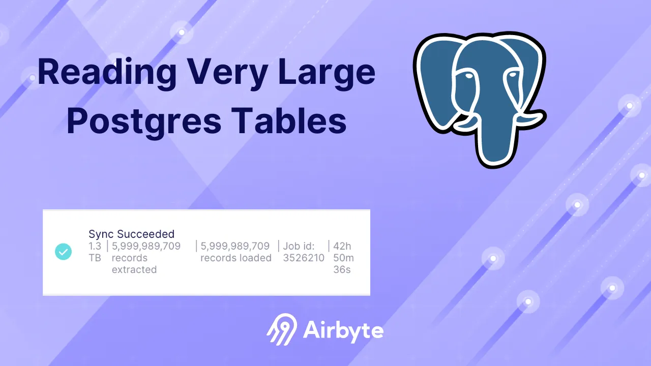 Reading Very Large Postgres tables - Top Lessons We Learned