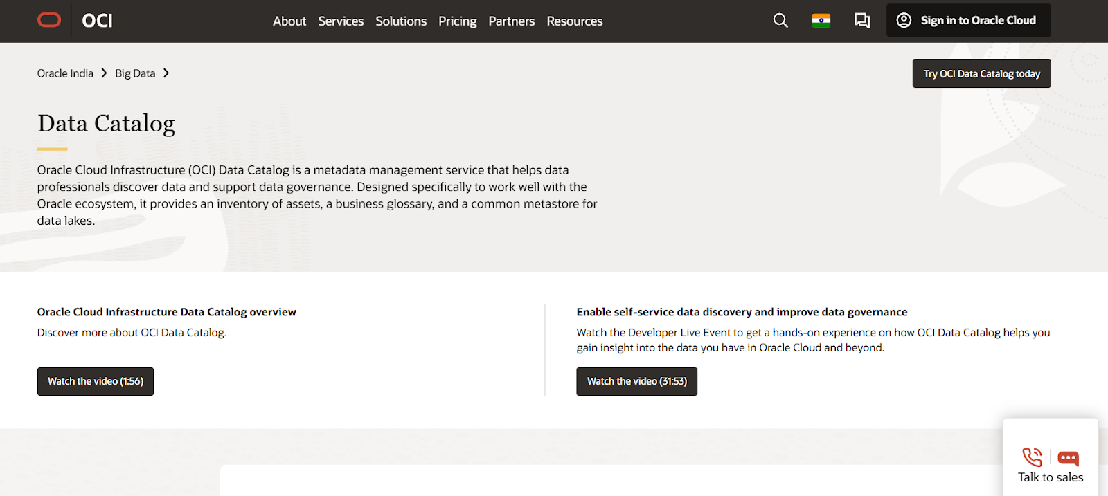 Oracle Cloud Infrastructure Data Catalog
