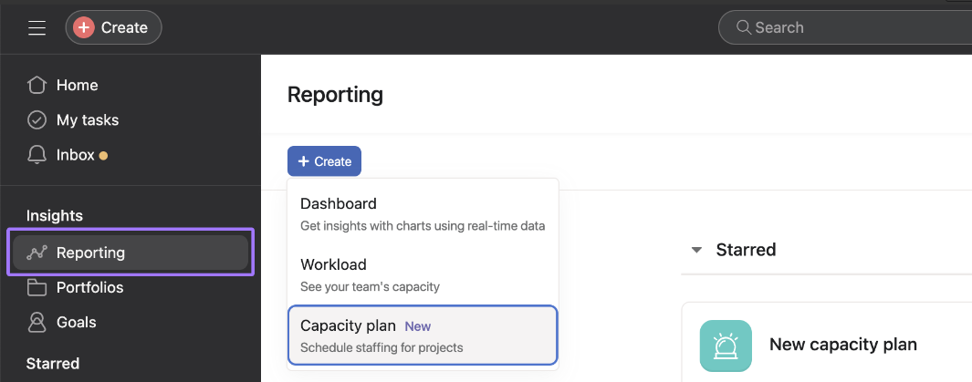 Create Capacity Plan