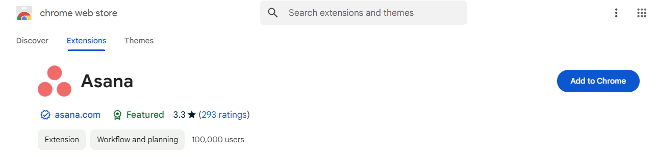 Asana Chrome Extension