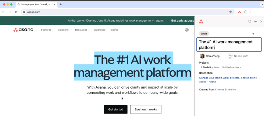 Create Task from Webpage