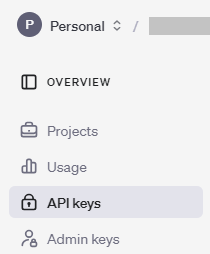 API keys