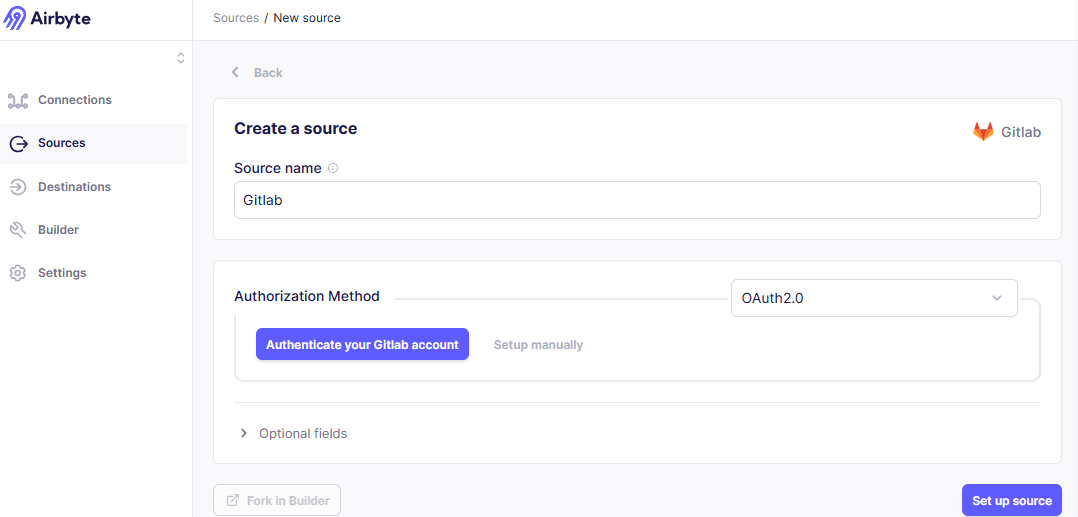 Airbyte: Create a source