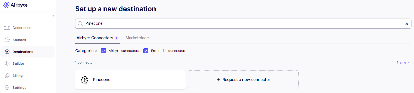 Pinecone as an Airbyte Destination