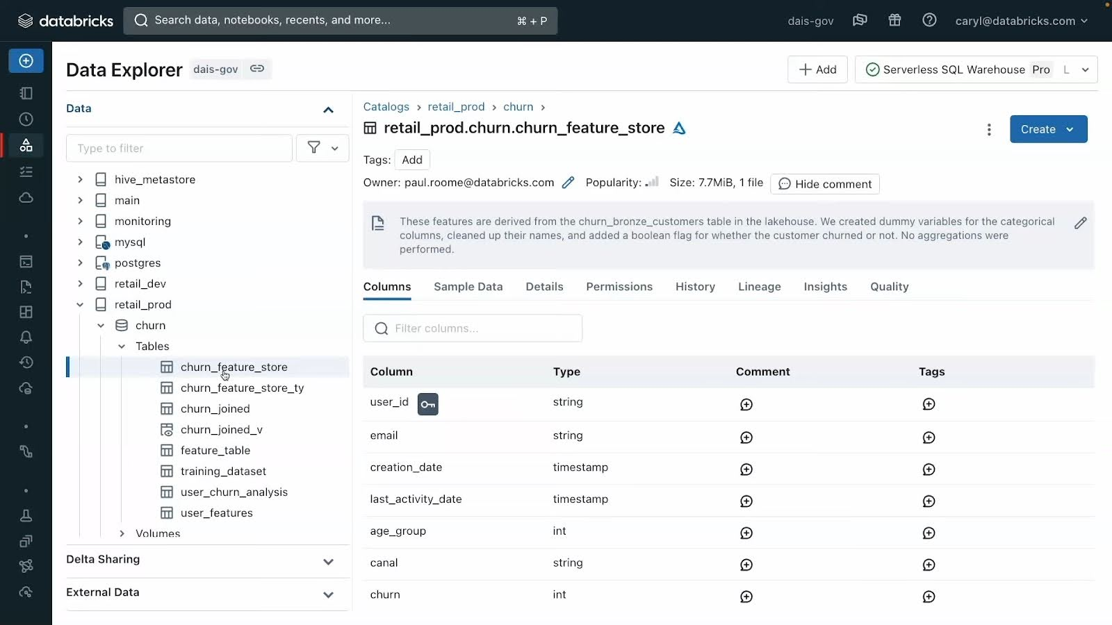 Databricks Unity Catalog
