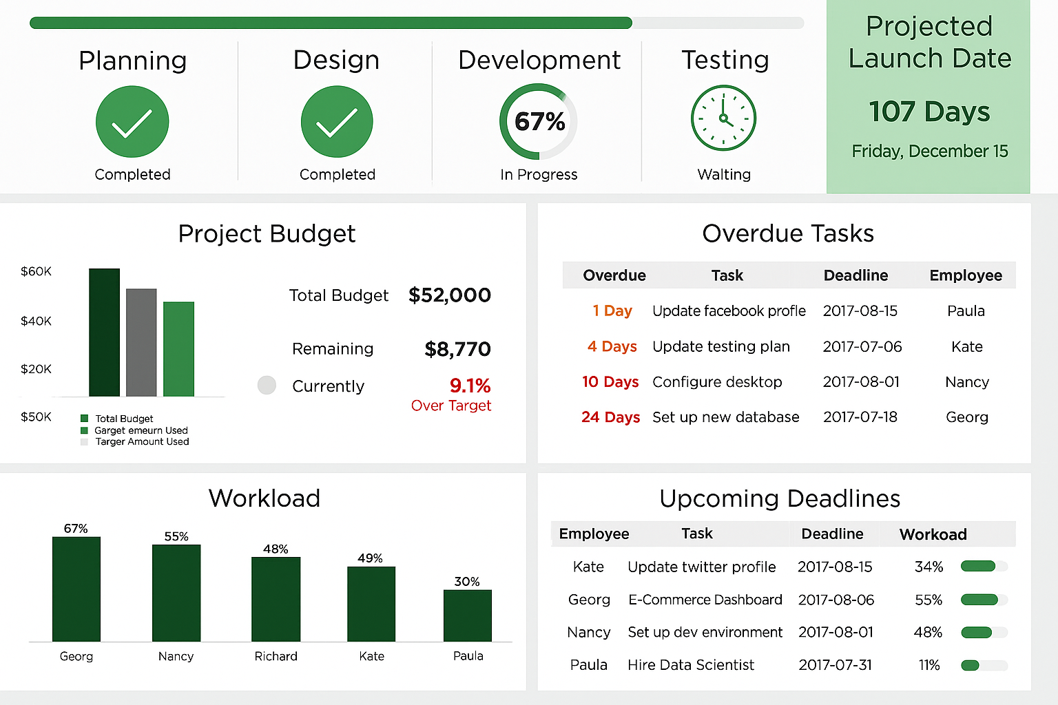 Project Management Data Report