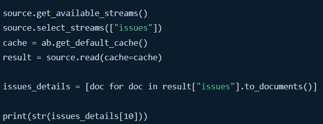 Select issues stream from GitLab