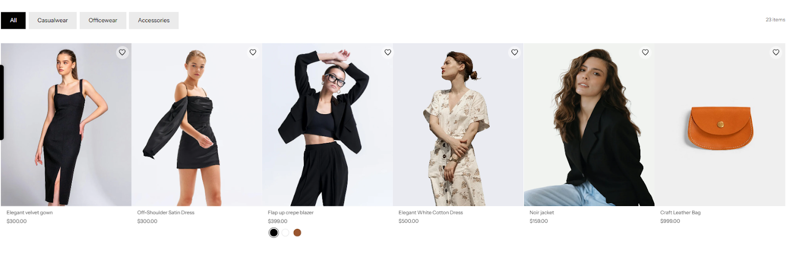 Wishlist on Collection Page