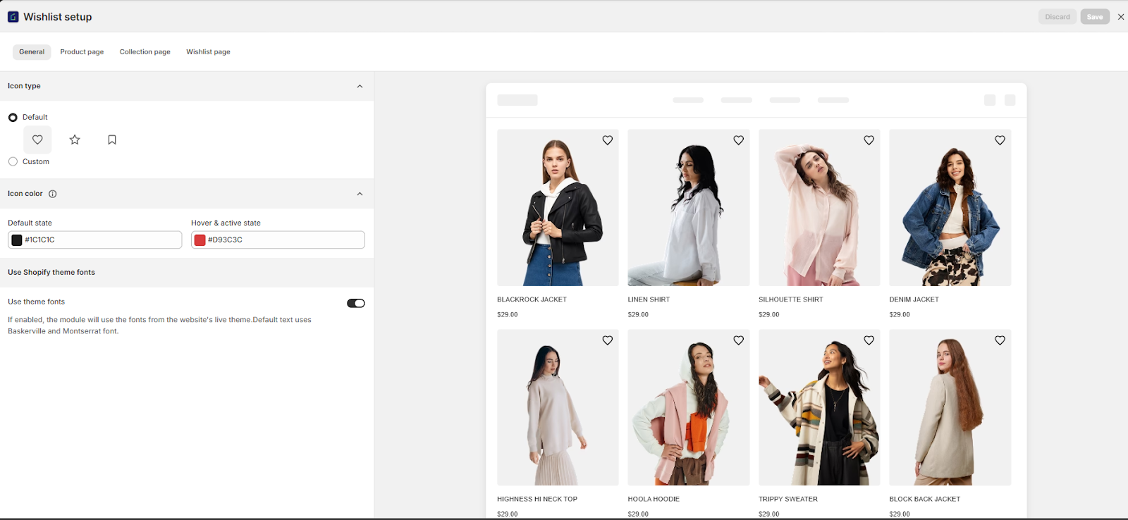 Wishlist Setup Storefront Preview 