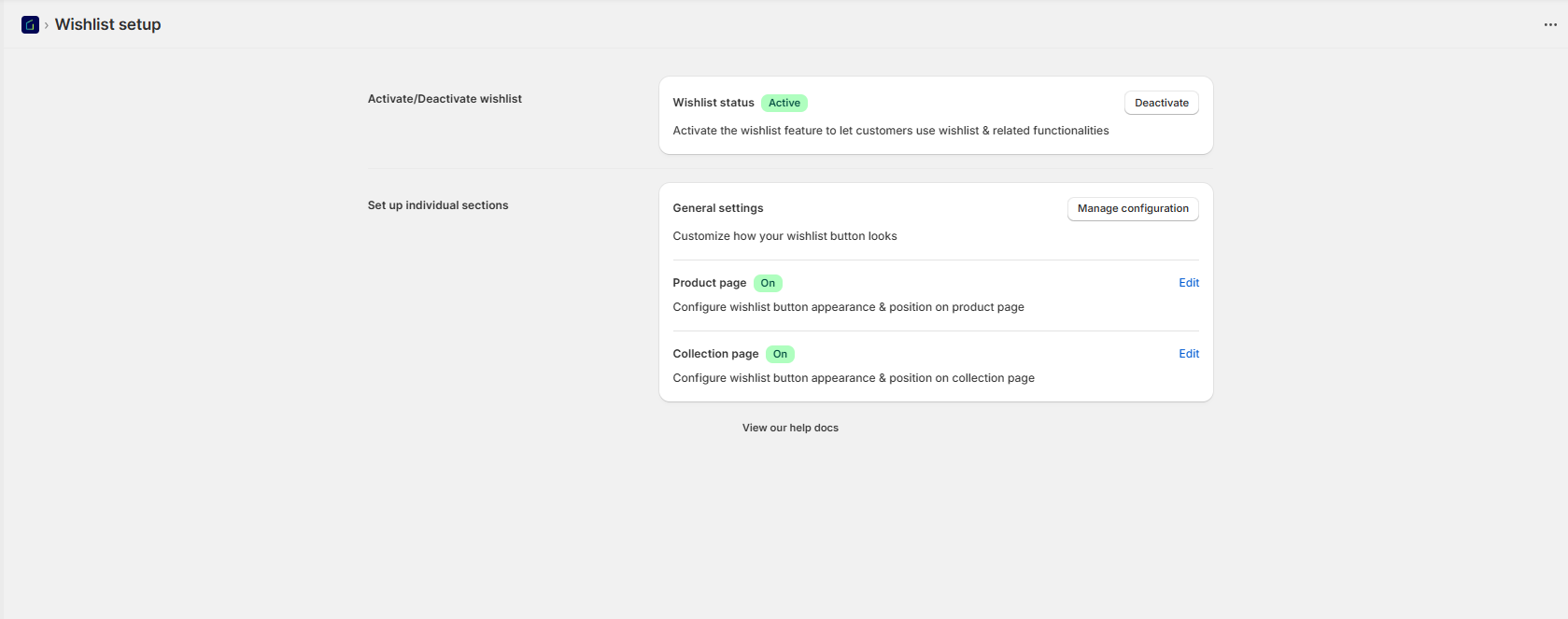 Wishlist Setup Image