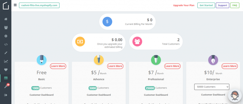 shopify wishlists - setting up a plan