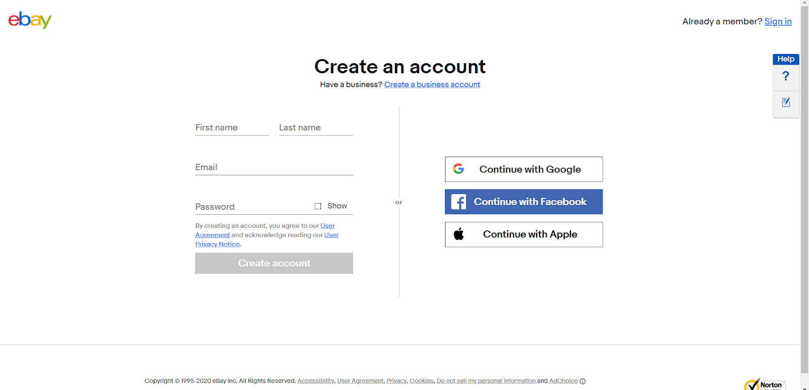 shopify social login for customer account page