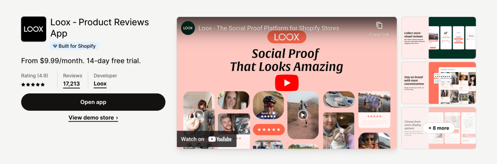 App store design - Loox
