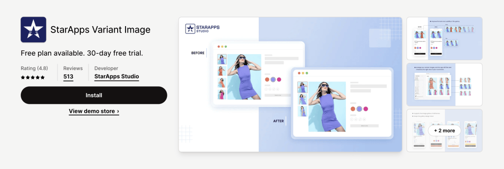 Store design app - StarApps variant image